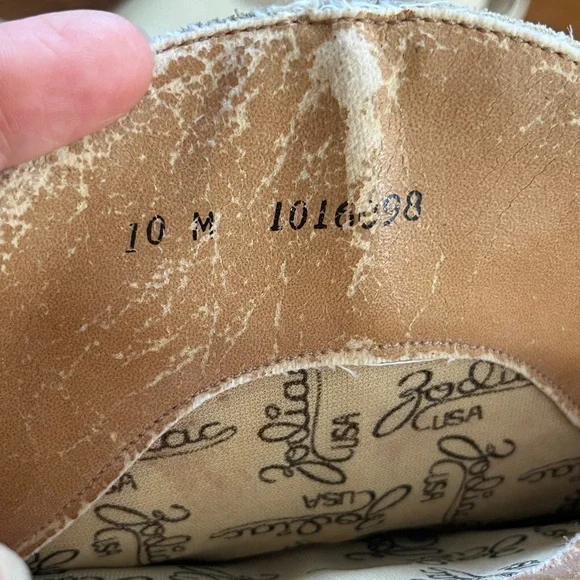 Zodiac USA Vintage Women's Size 10 Off White Suede Leather Western Cowboy Boots - Picture 11 of 15